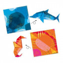 Djeco Origami - Jūras iemītnieki - ar metālisku spīdumu, 7-13 gadi, DJ08755