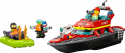 60373 LEGO® City Спасательный пожарный катер, 5+ лет, модель 2023 года