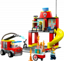 60375 LEGO® City Ugunsdzēsēju depo un ugunsdzēsēju auto, 4+ gadi, 2023. gada modelis