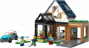 60398 LEGO® My City Ģimenes māja un elektroauto, 6+ gadi, 2023 gada modelis